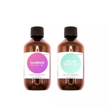 Set Glamour & Sublime White Tea 200ml - Difuzor Harmony